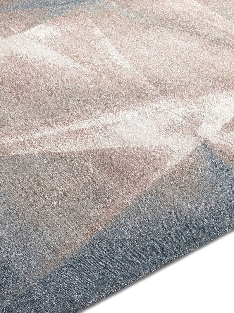 Aqua Beige luxe handgeknoopt vloerkleed