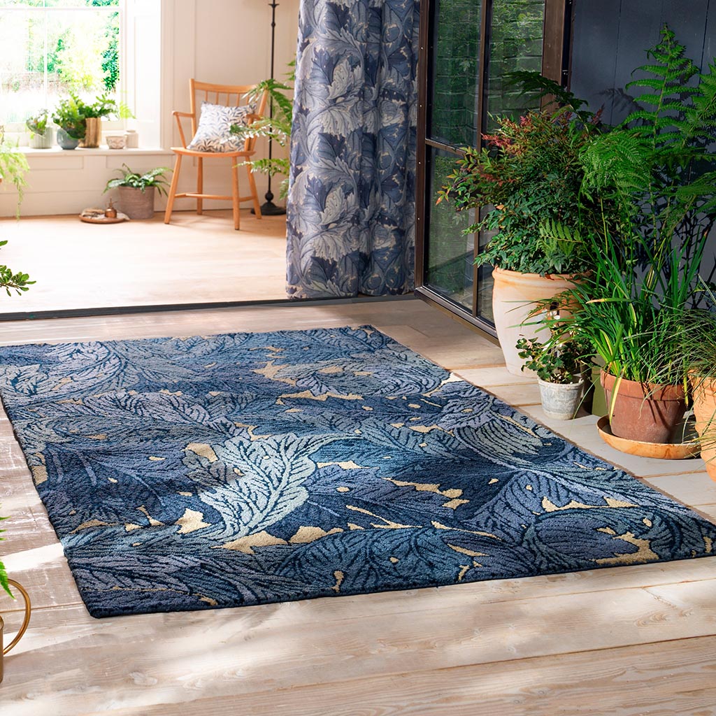 Acanthus indigo outdoor tapijt | Maat: 160 × 230 cm