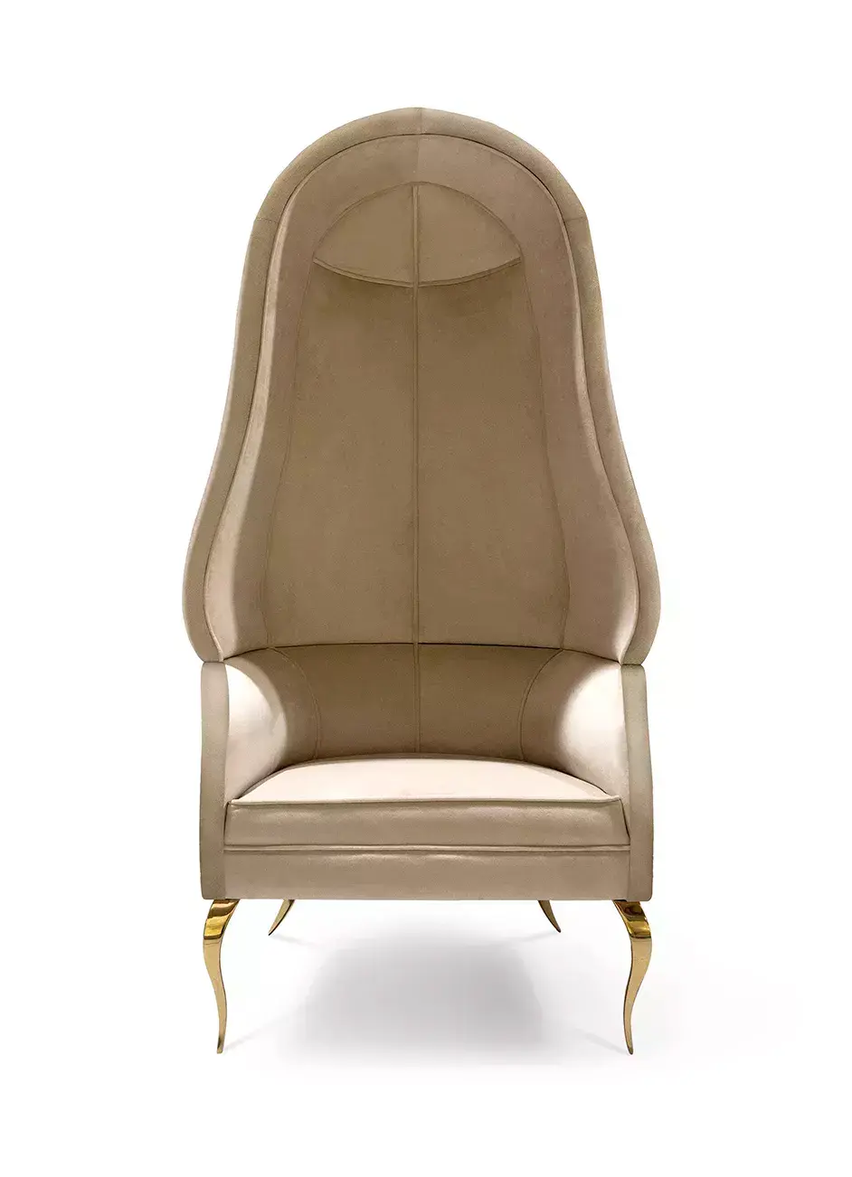 Draperie stoffen rugleuning stoel