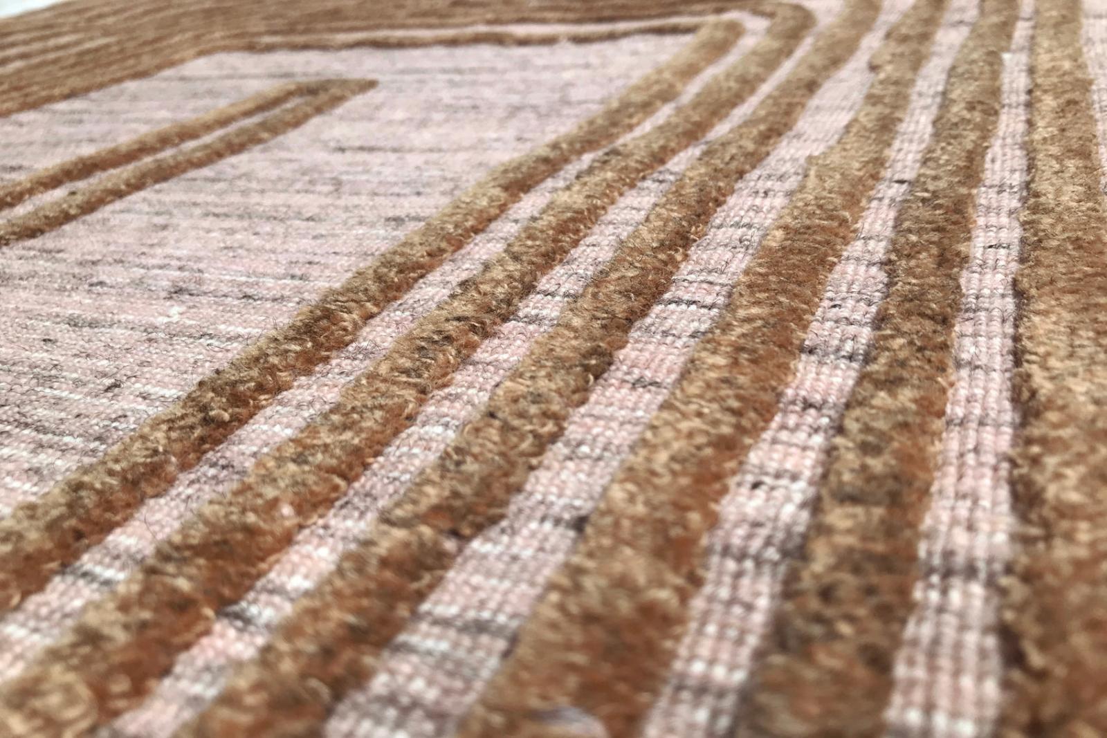 Flow Misty Rose platgeweven tapijt | Maat: 200 × 300 cm