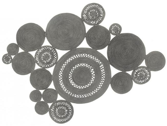 Gevlochten patchwork Silver tapijt | Maat: 200 × 300 cm
