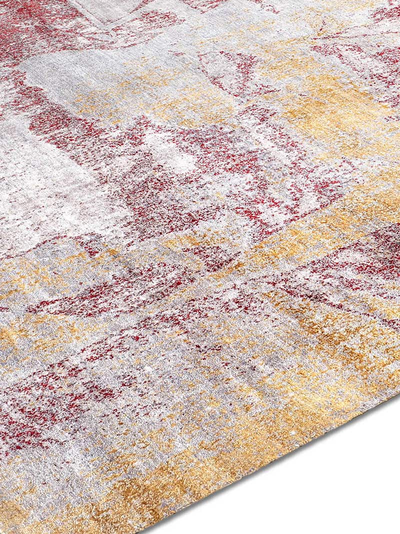 Goud / koraal handgeknoopt tapijt | Maat: 305 × 427 cm