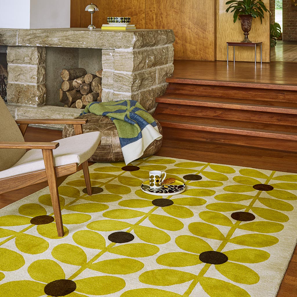 Sixties Stem Yellow vloerkleed
