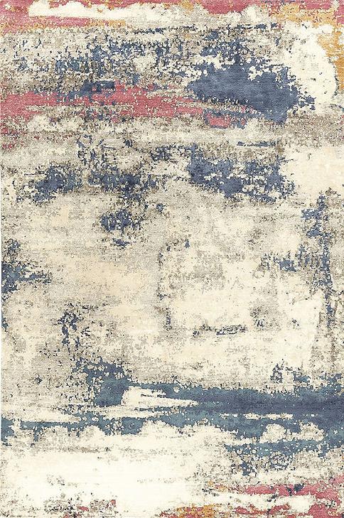 Handgeknoopt abstract multi vloerkleed