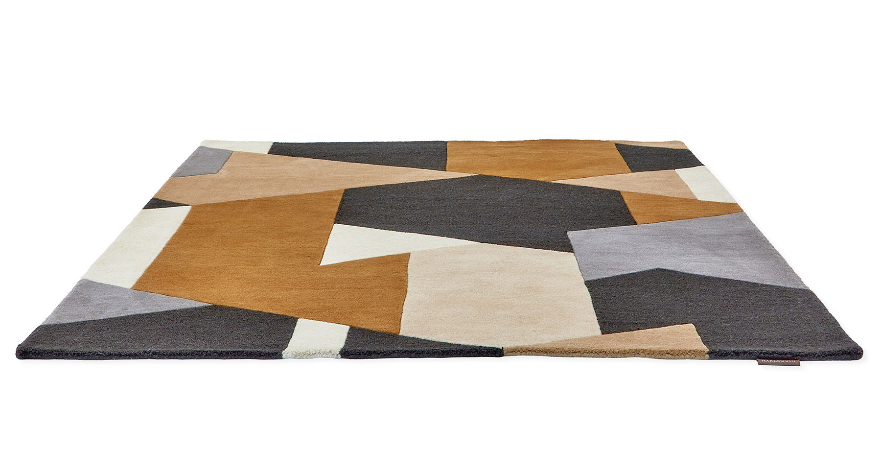 Popova caramel slate handmade tapijt | Maat: 200 × 280 cm
