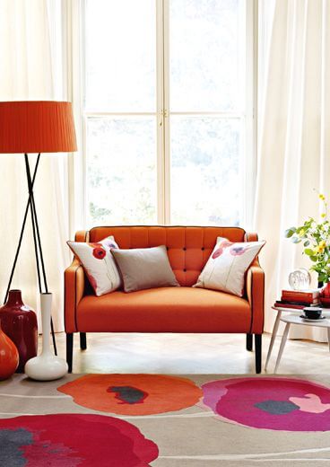 Sanderson klaprozen rood tapijt | Maat: 170 × 240 cm