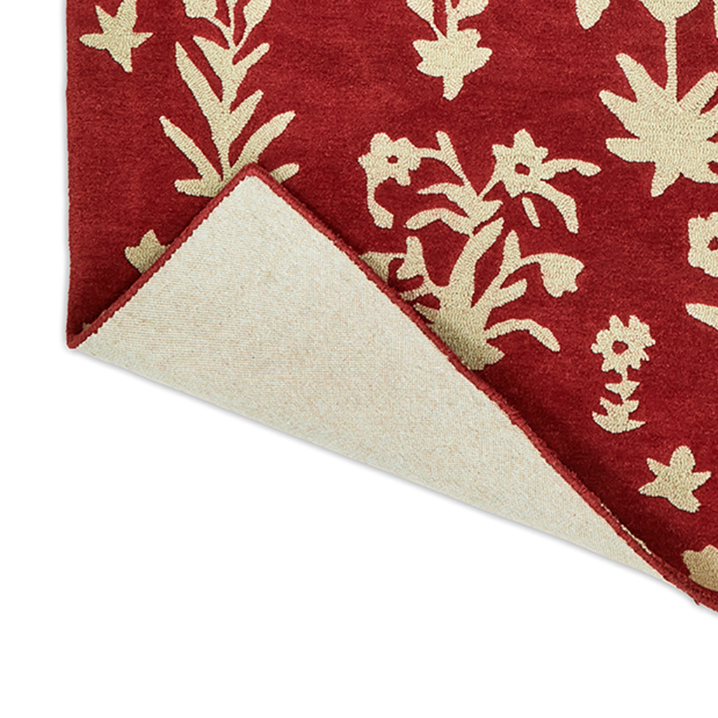Woodland glade damson rood tapijt | Maat: 250 × 350 cm