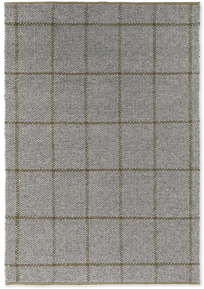 Craft matter check leisteen/oli tapijt | Maat: 160 × 230 cm