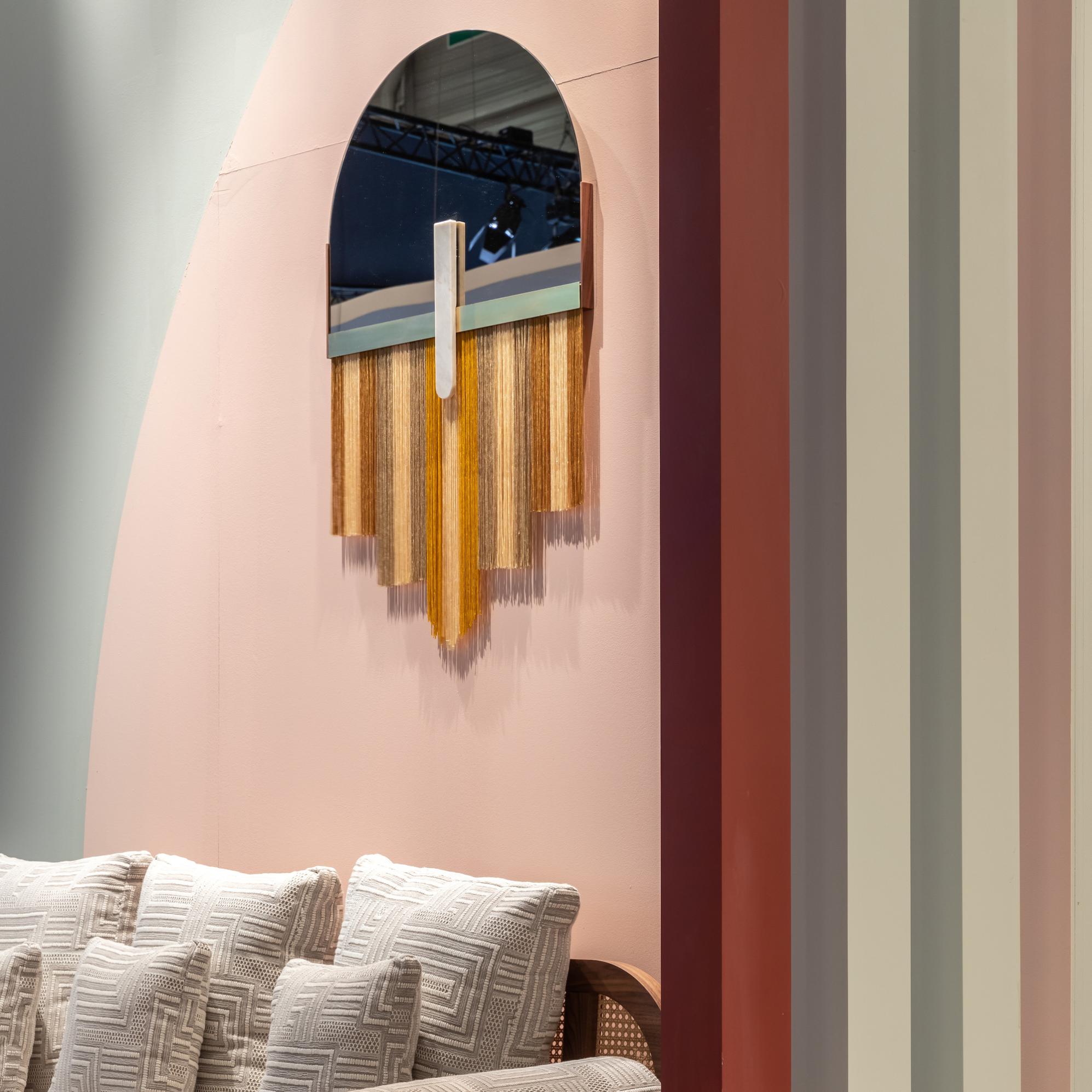 Souk gele decoratieve wandspiegel - 4