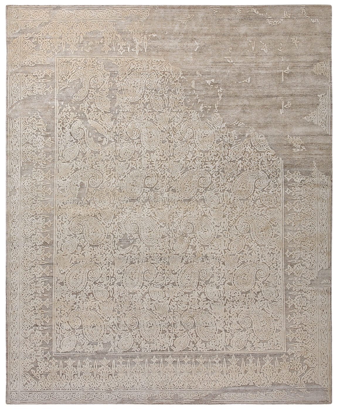 Agra rocked chrome tapijt | Maat: 500 × 600 cm