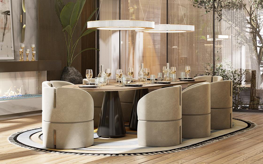 Forge ovale eettafel - 8