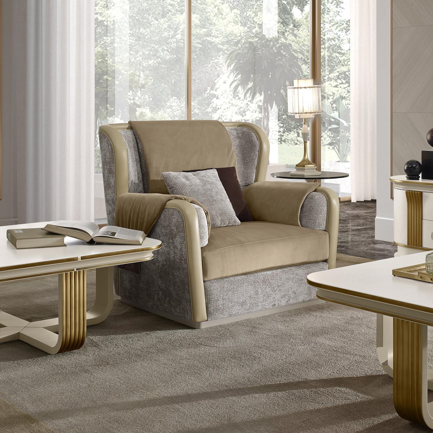 Oliver beige fauteuil
