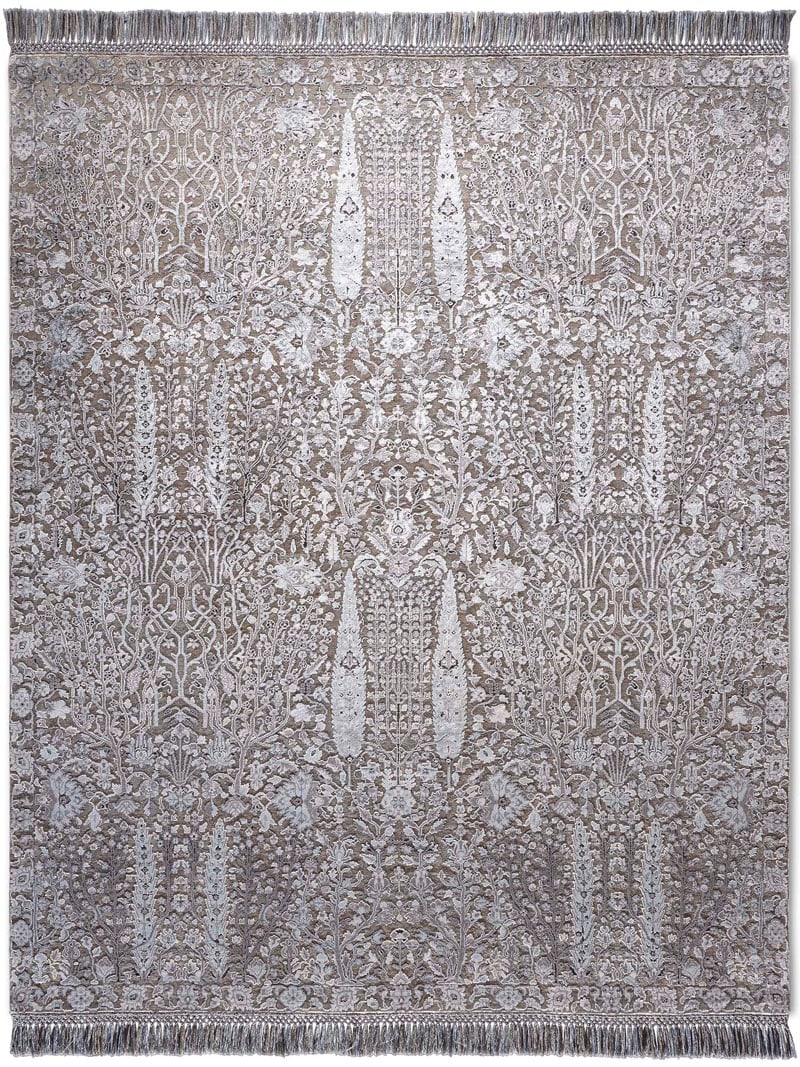 Pine Garden Charcoal luxe vloerkleed