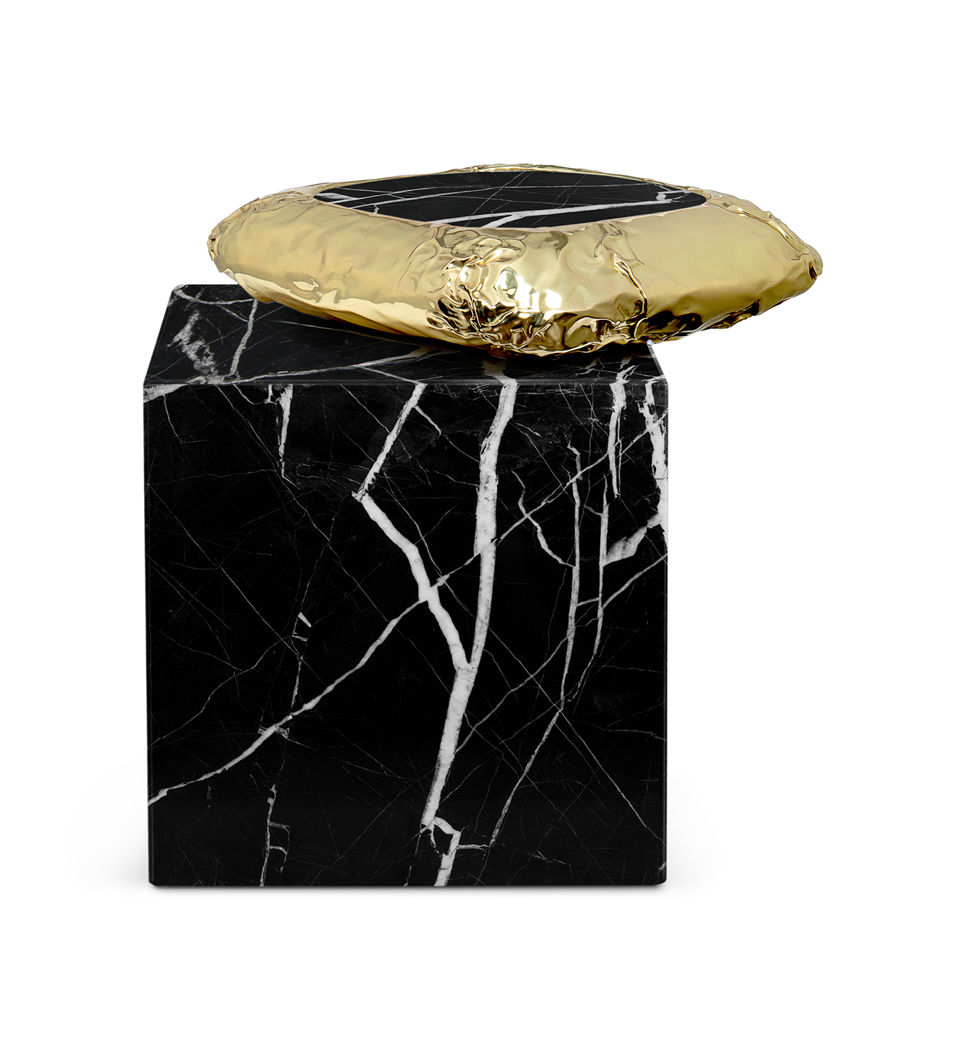 Megalith Nero Marquina bijzettafel