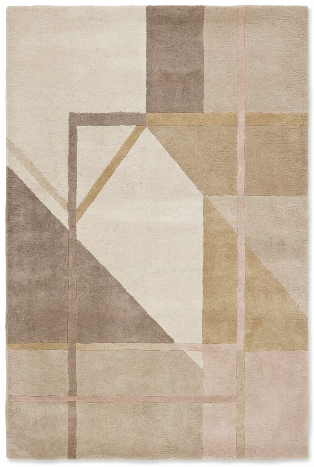 Stone Geometry handgemaakt vloerkleed