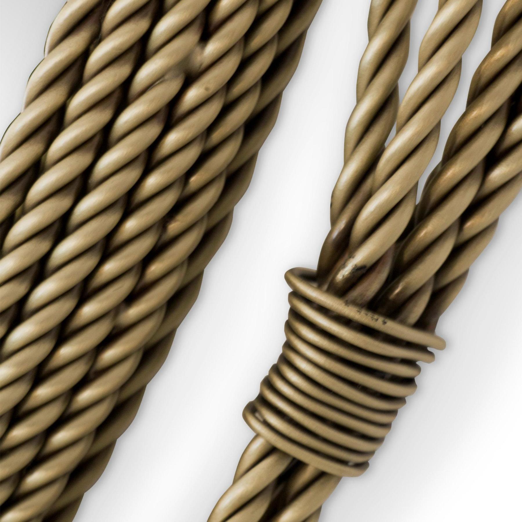 Ronde messing wandspiegel