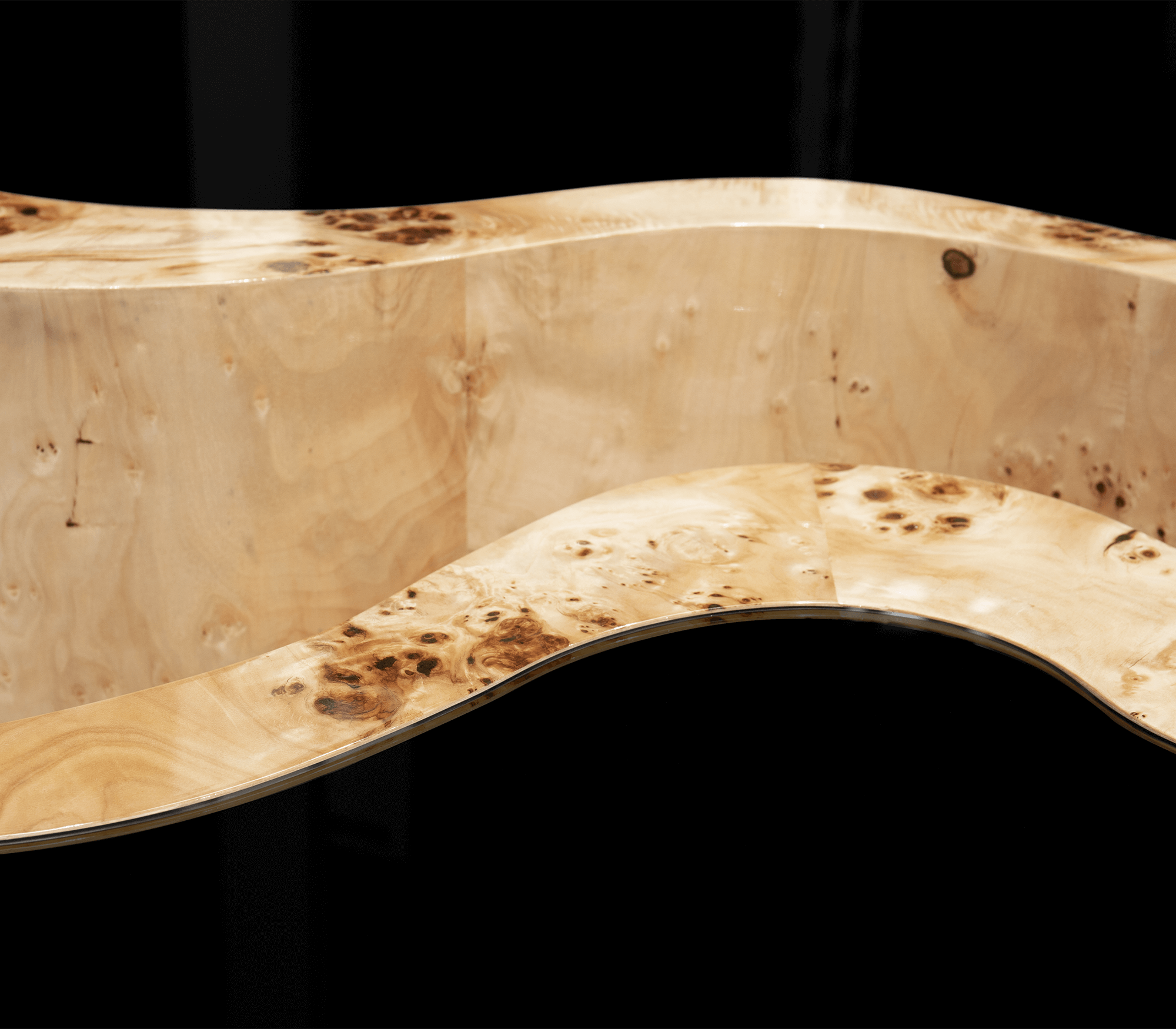 Crest populierenhout salontafelset