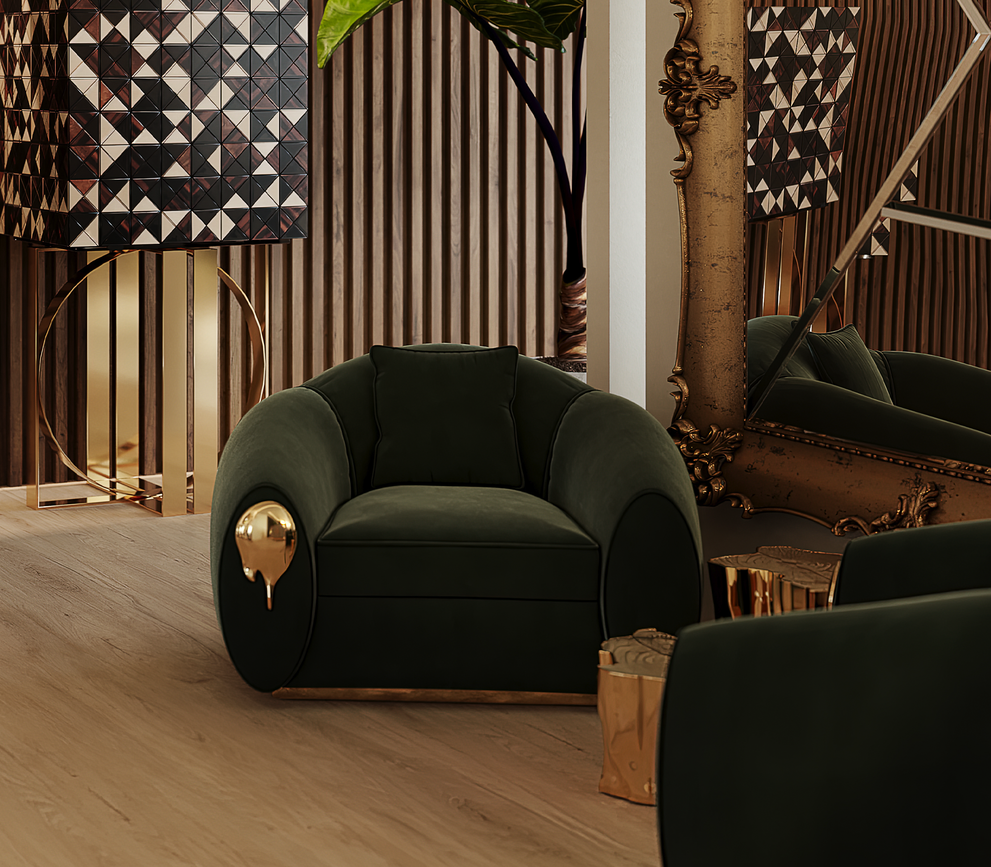 Solara groene luxe fauteuil