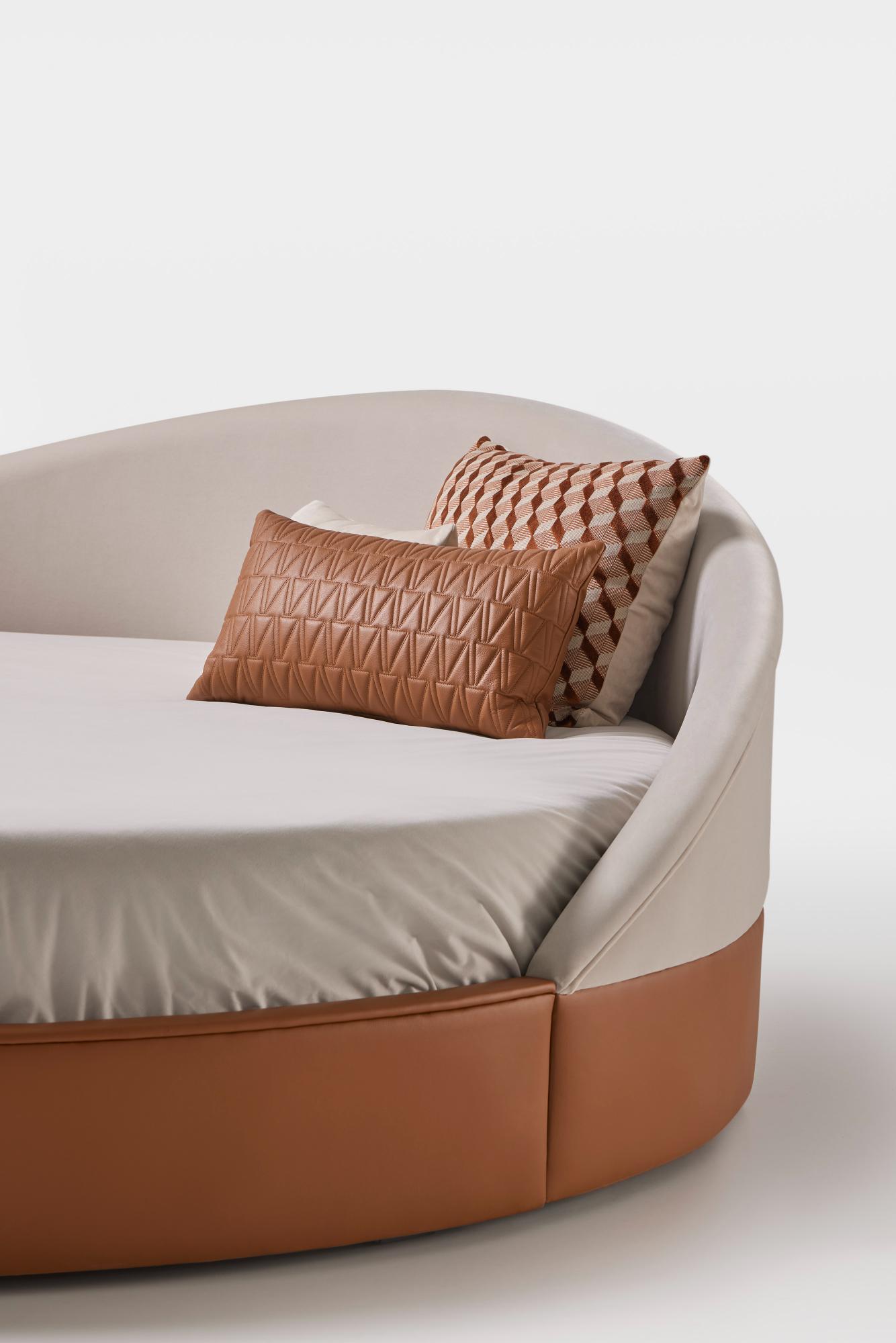 Arco rond leren bed