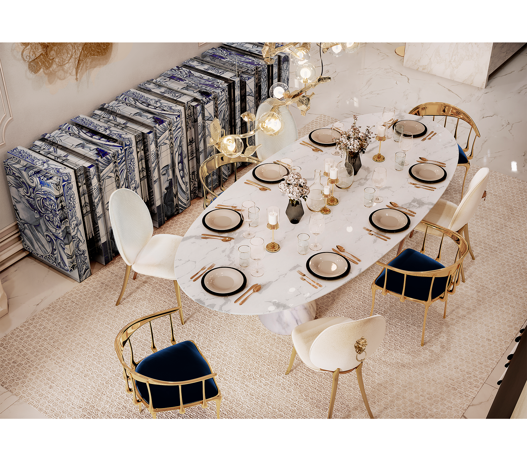 Obsidian ovale XL Estremoz eettafel