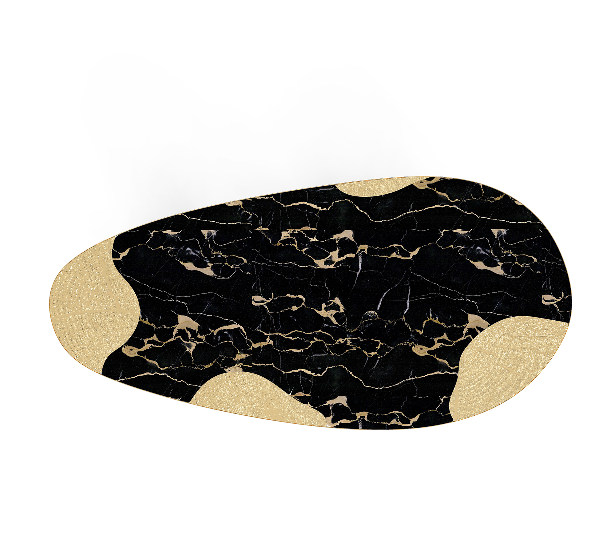 Athena Portoro marmer en gouden eettafel