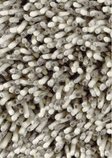 Gravel gevilt wol zwart-wit shag tapijt | Maat: 250 × 350 cm