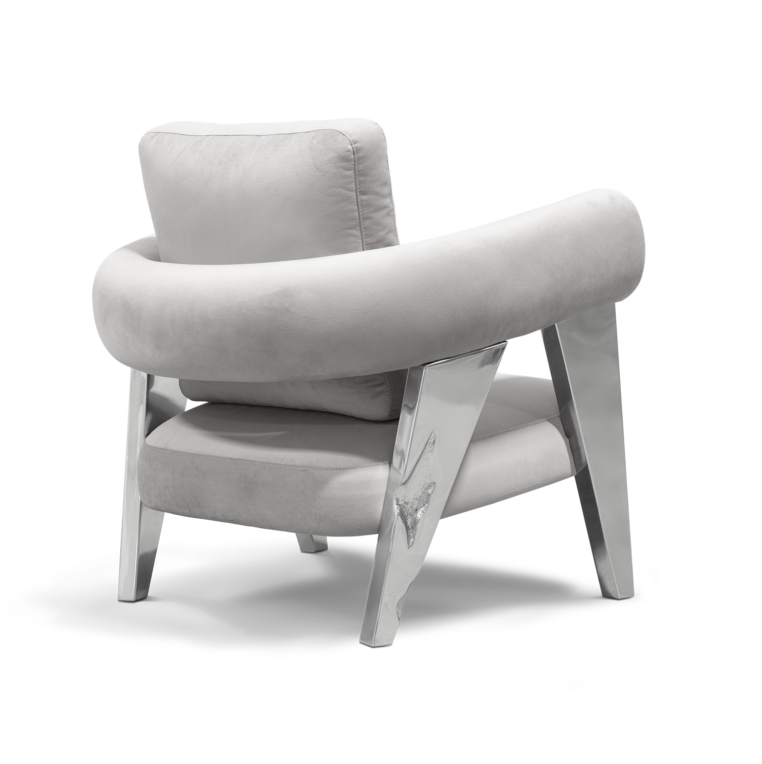 Enigma zilveren fauteuil