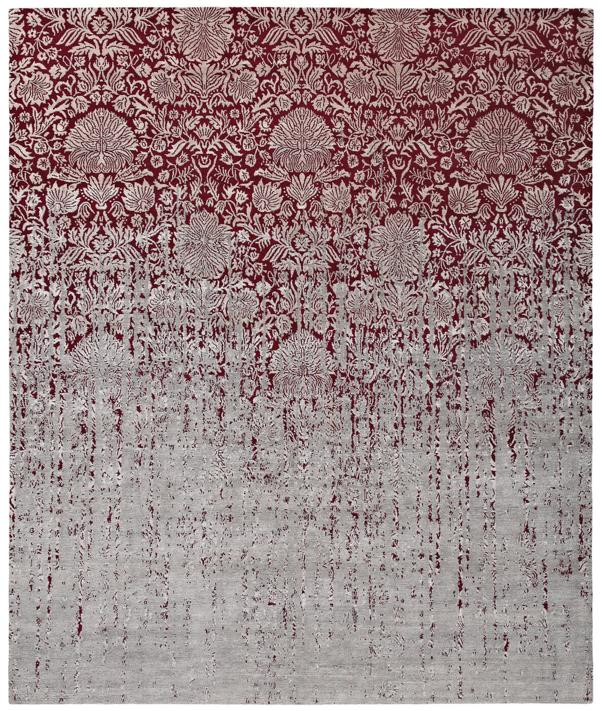 Verona vendetta rood grijs tapijt | Maat: 350 × 450 cm