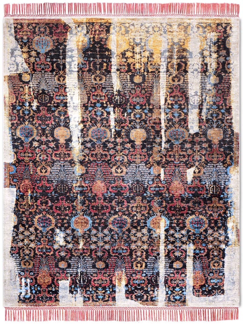 Block handgeknoopt tapijt | Maat: 183 × 274 cm