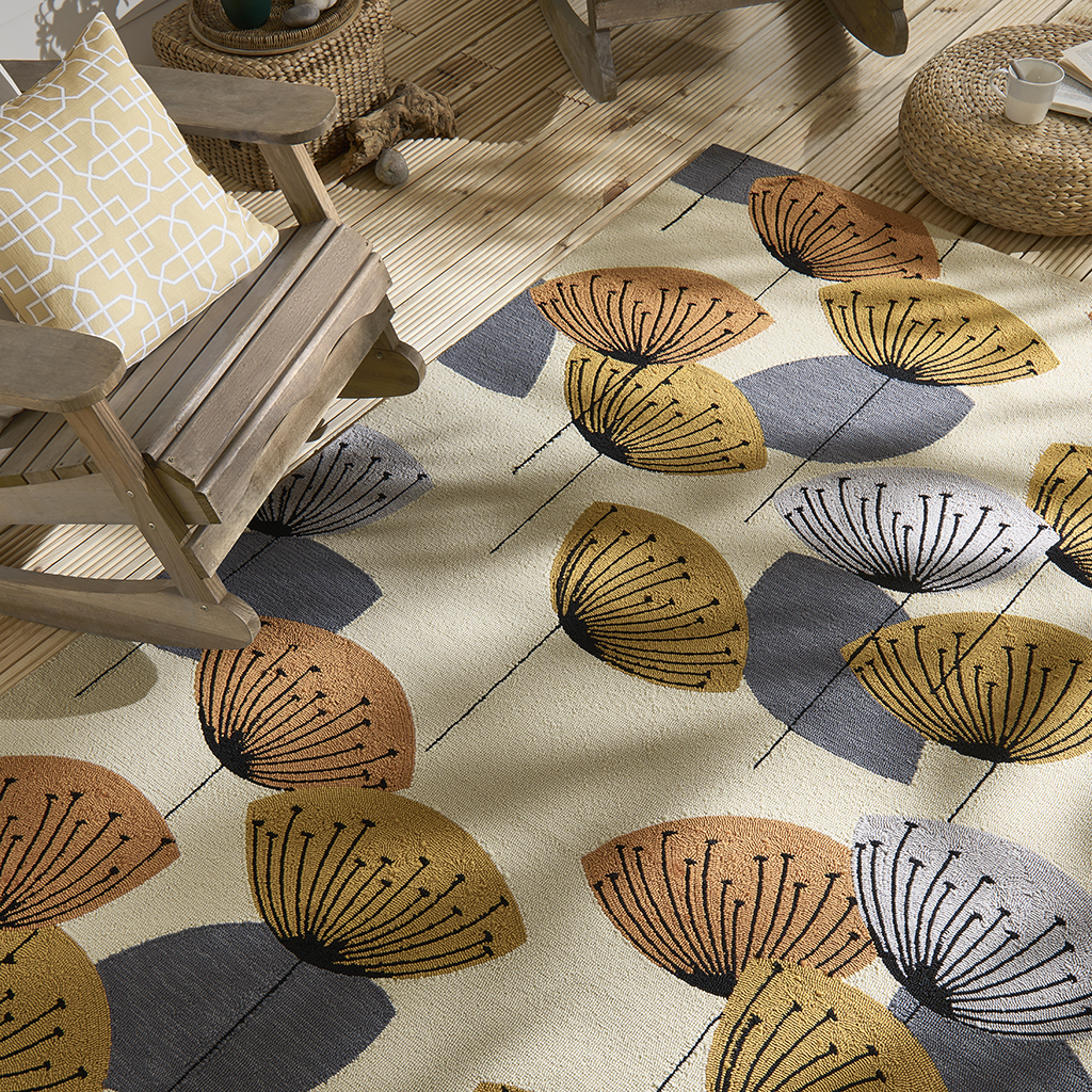 Dand. clocks och/sil outdoor tapijt | Maat: 140 × 200 cm