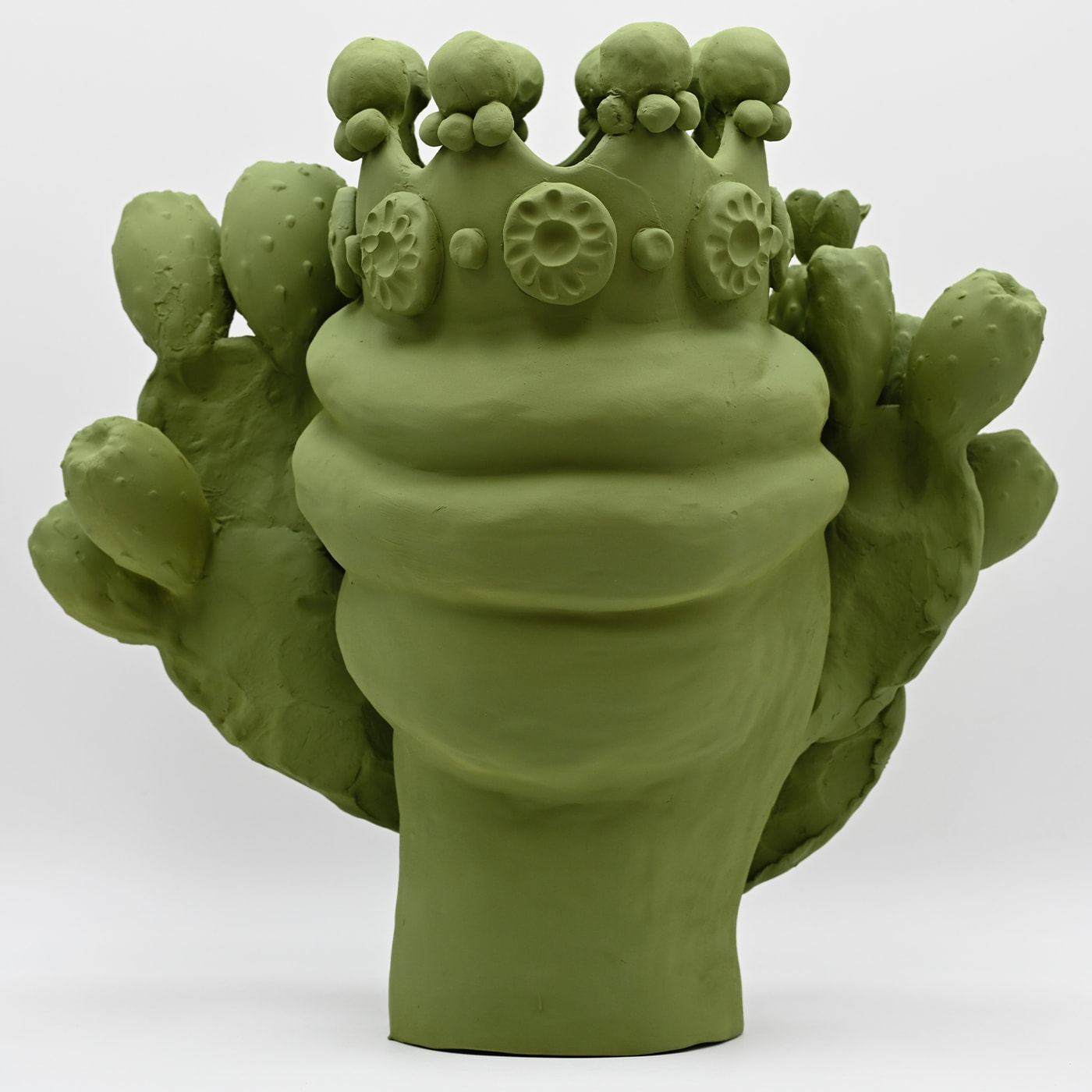 Moor's Head groene handgemaakte sculptuur