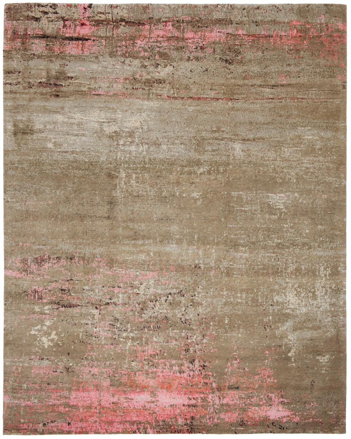 Artwork 19 veelkleurig roze vloerkleed