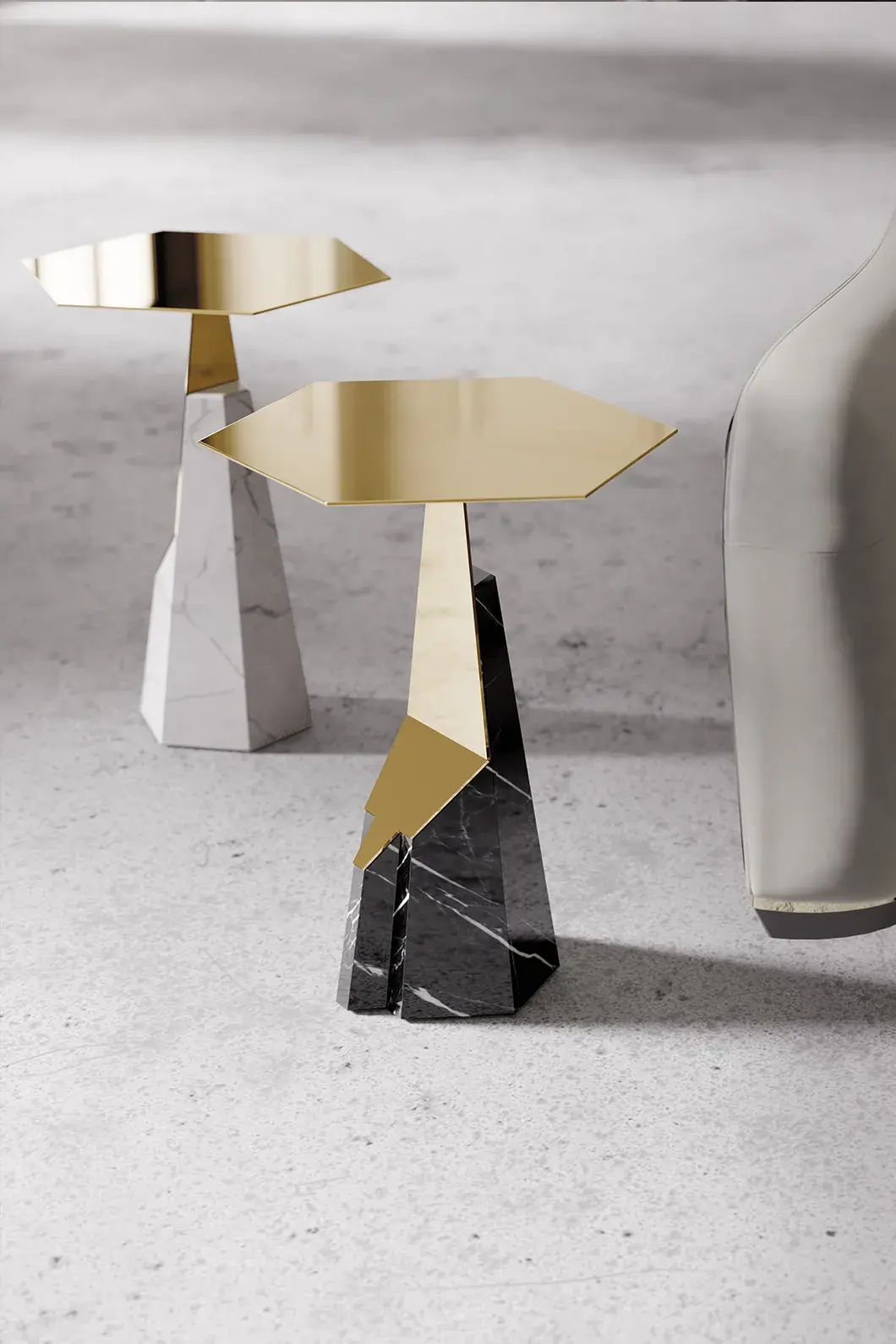 Halo zwarte bijzettafel - 1