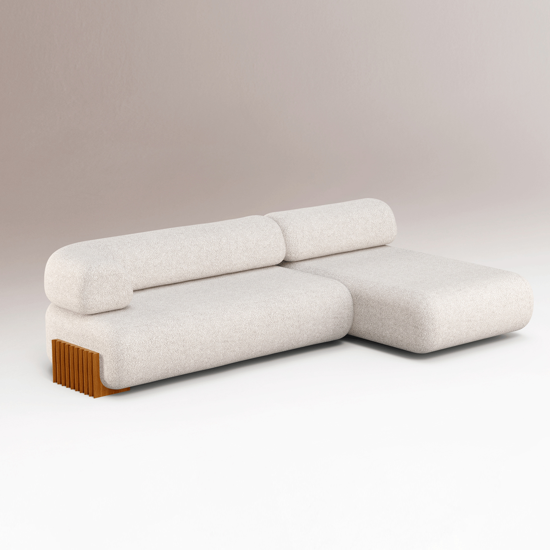 Carmel houten modulaire bank