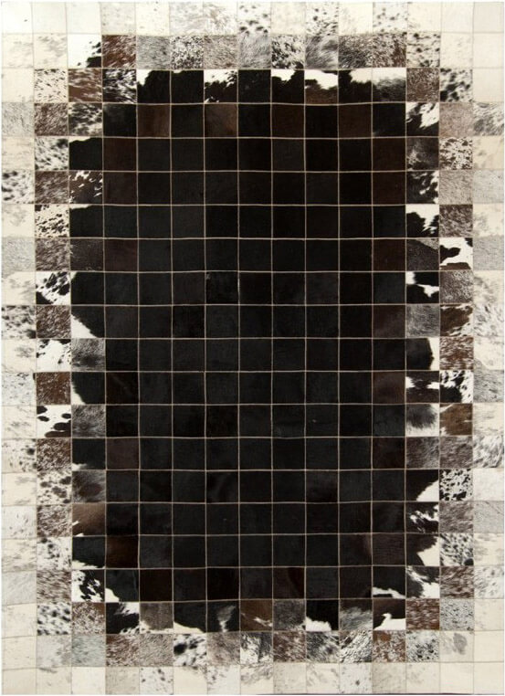 Mozaïek col.2 koeienhuid tapijt | Maat: 200 × 300 cm