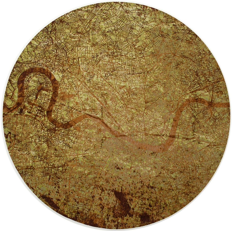 Green Meadows rond tapijt | Maat: Ø 240 cm