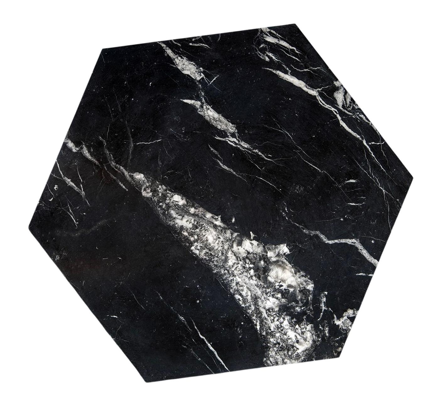 Ruche zwart marmeren salontafel