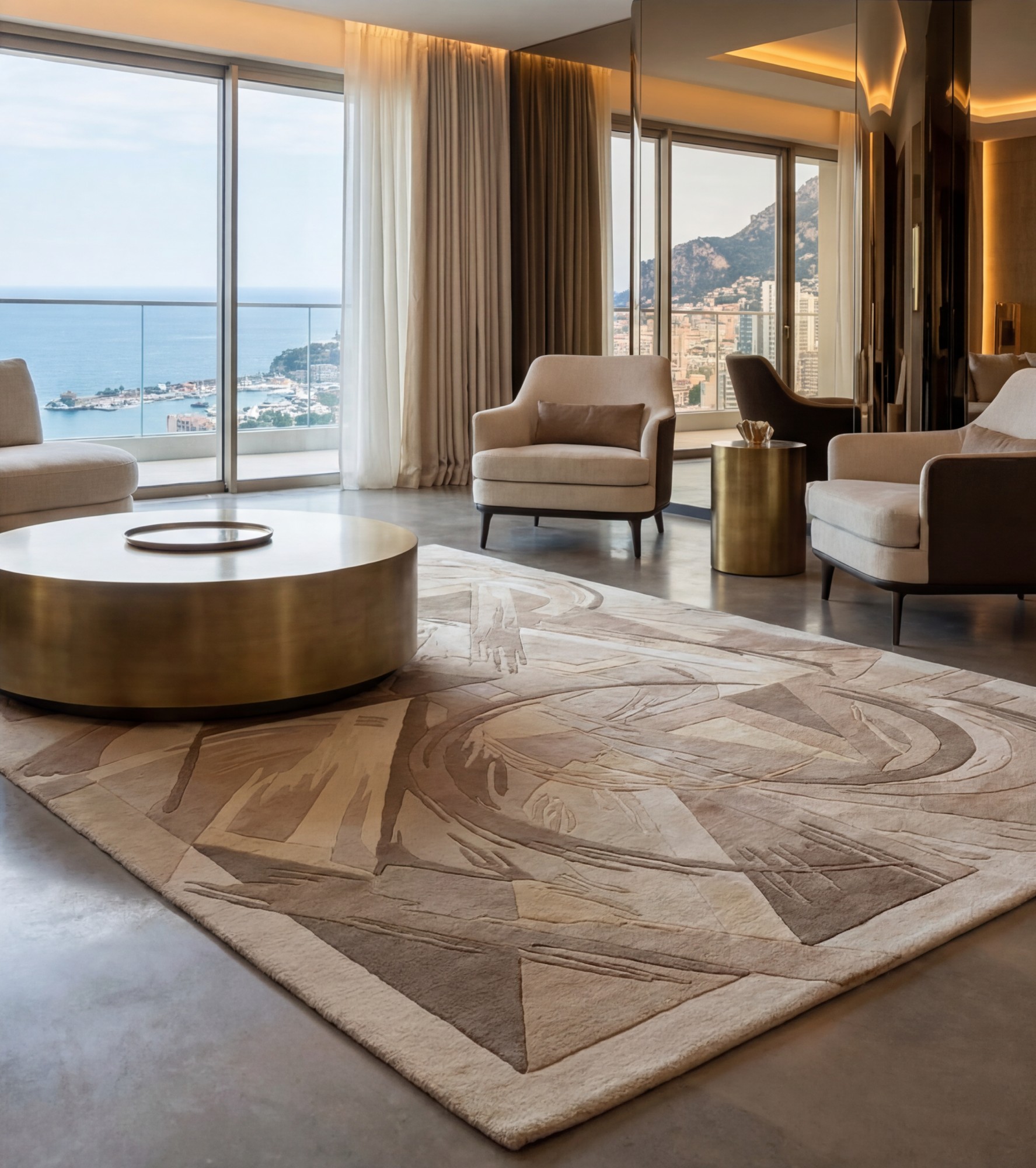 Stone Rosette design vloerkleed