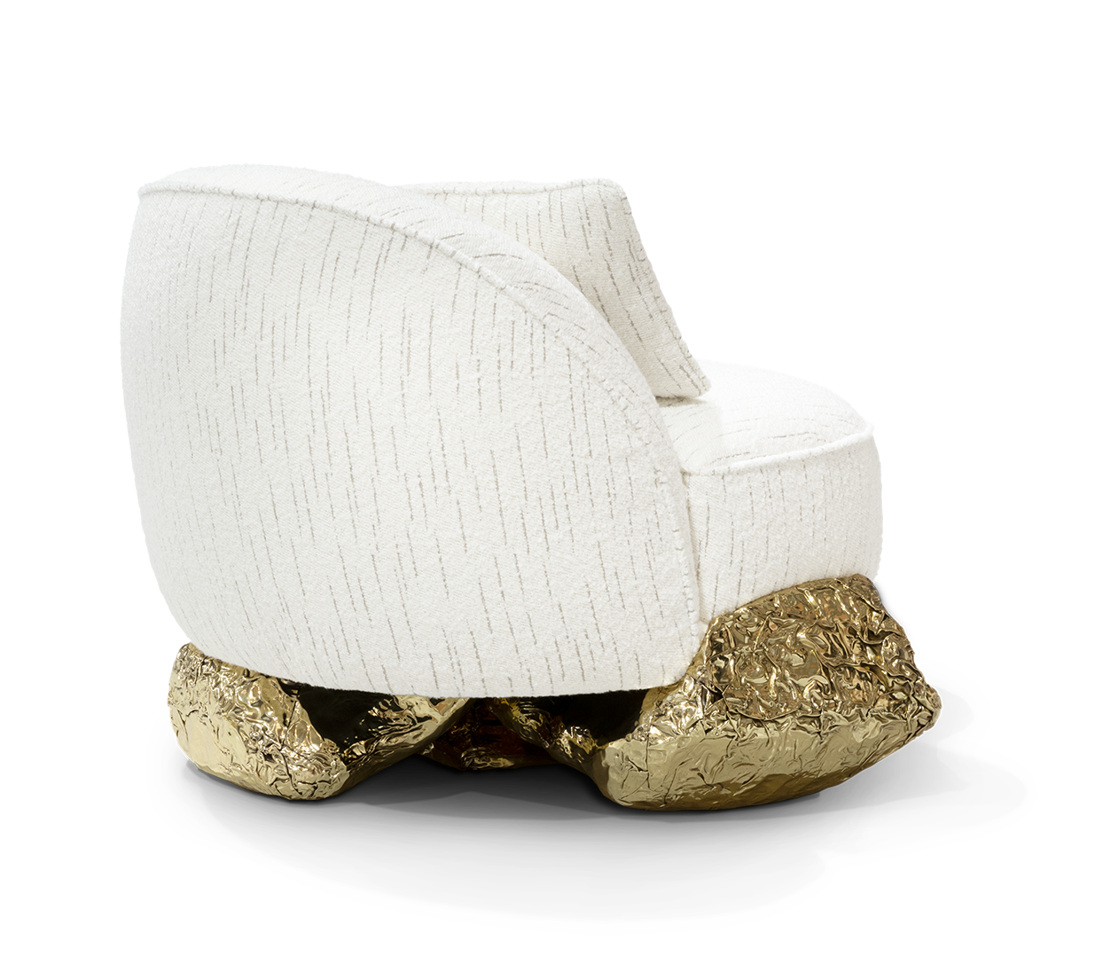 Angora witte fauteuil