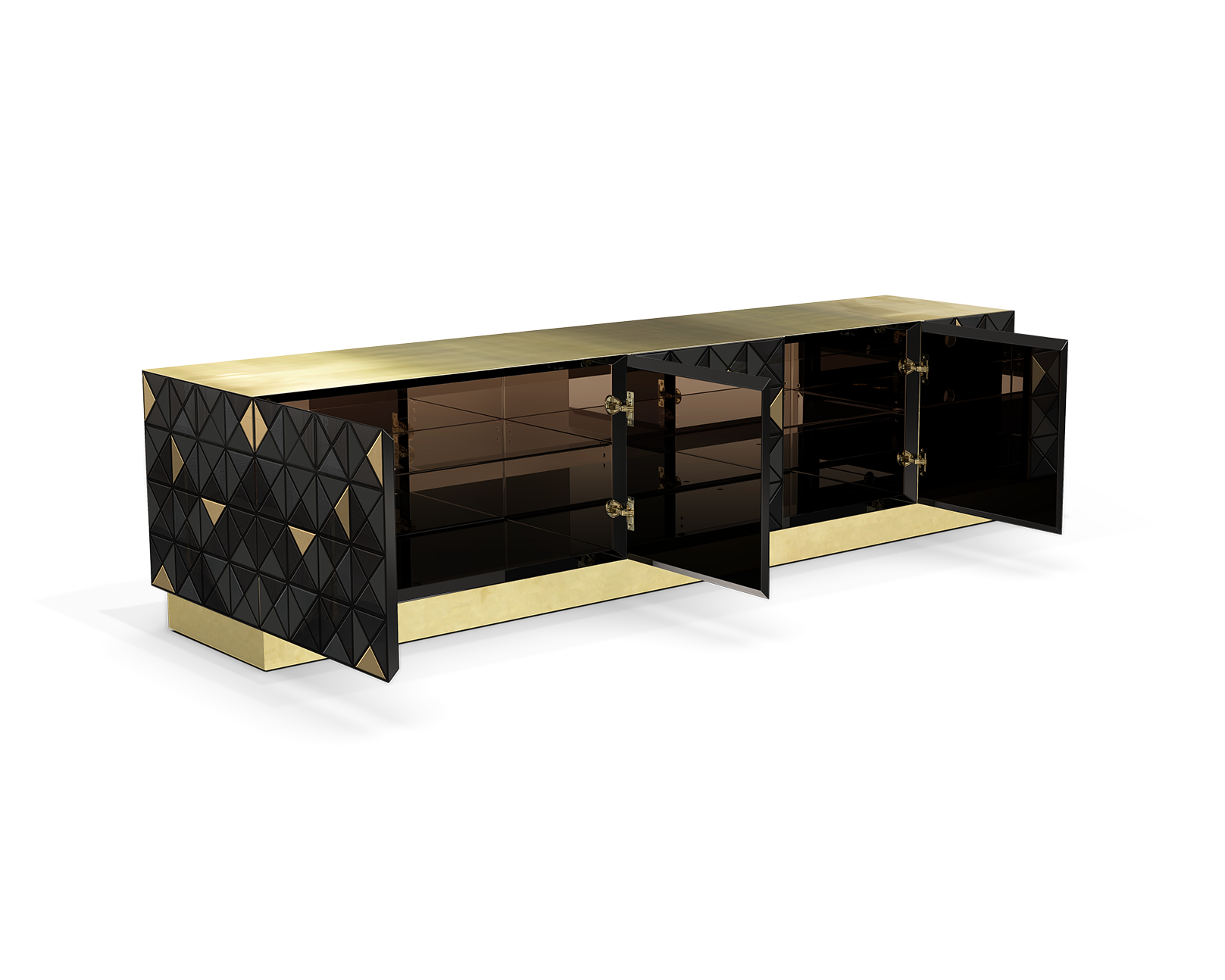 Mosaic zwart goud tv-kast
