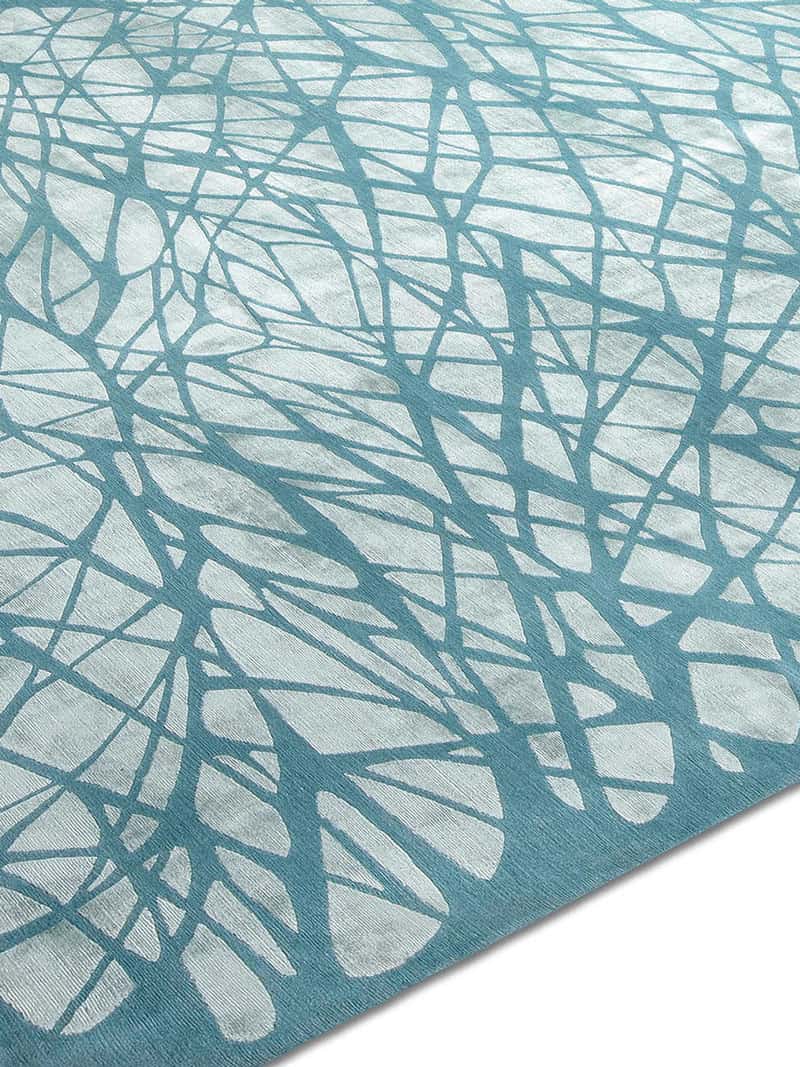Dresden Light Turquoise handgeknoopt tapijt | Maat: 274 × 365 cm