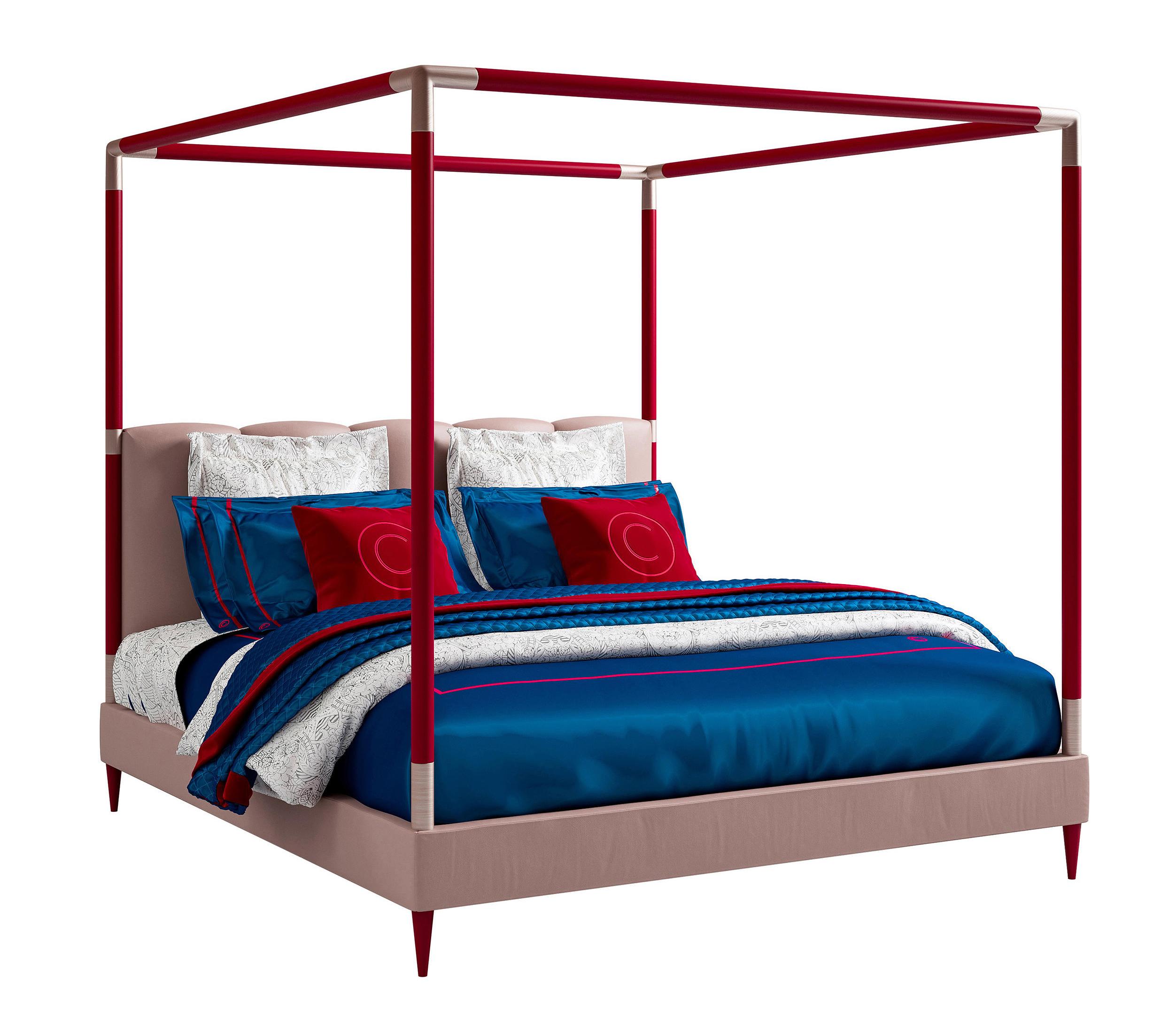 Italiaans bed met hemel | Matrasmaat: 200 × 200 cm
