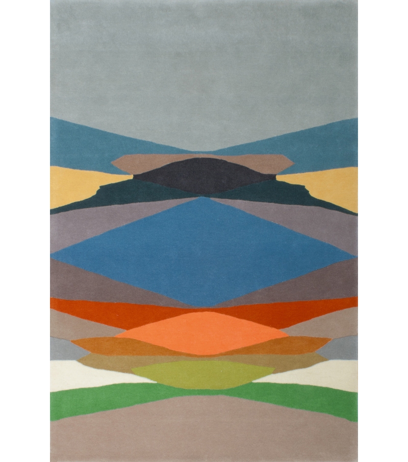 Distortion tapijt | Kleur: Blue | Maat: 200 × 300 cm