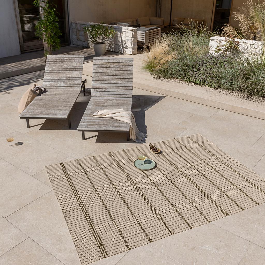 Zona olijf steek outdoor tapijt | Maat: 160 × 230 cm