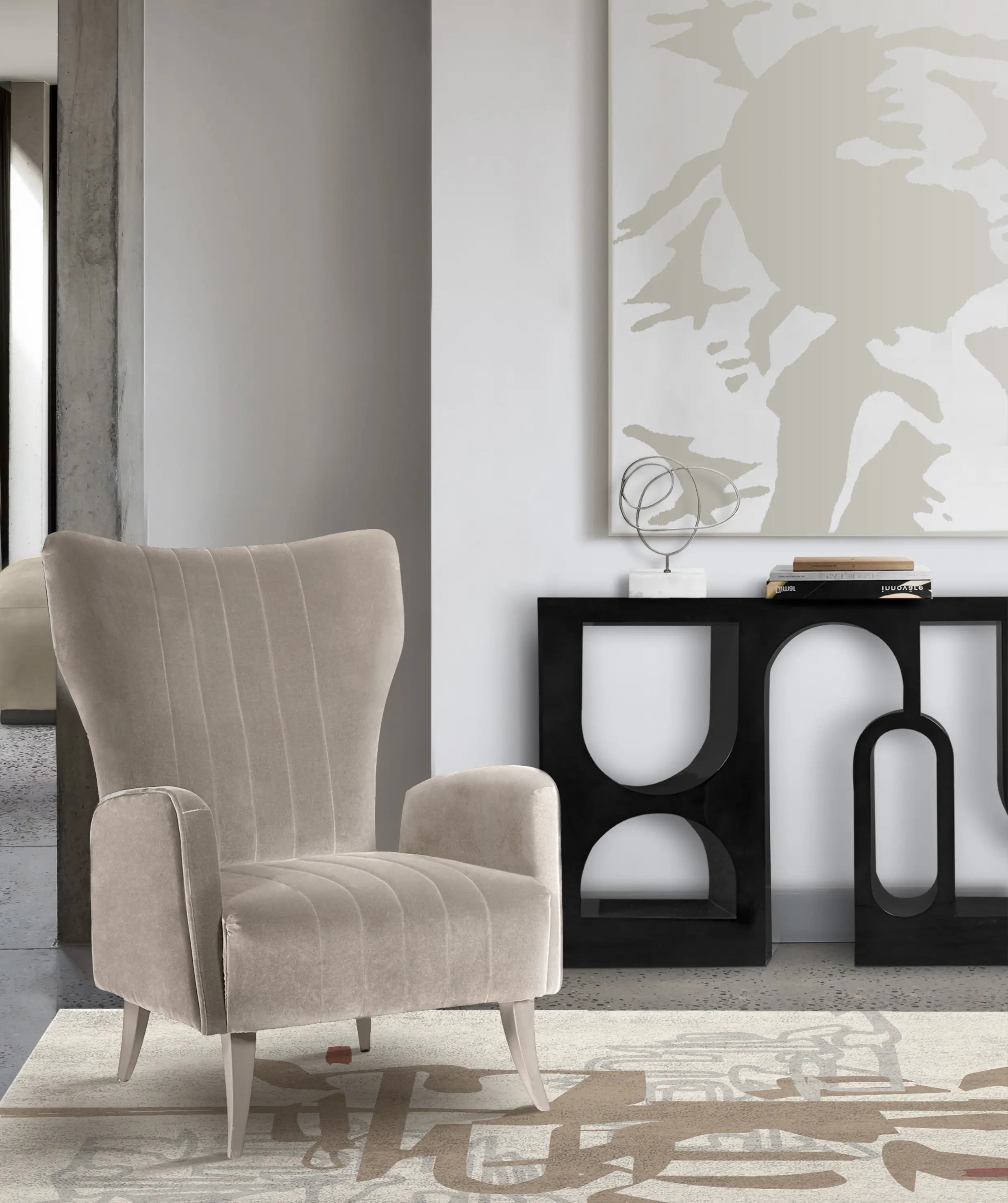 Glanzende zwarte premium console