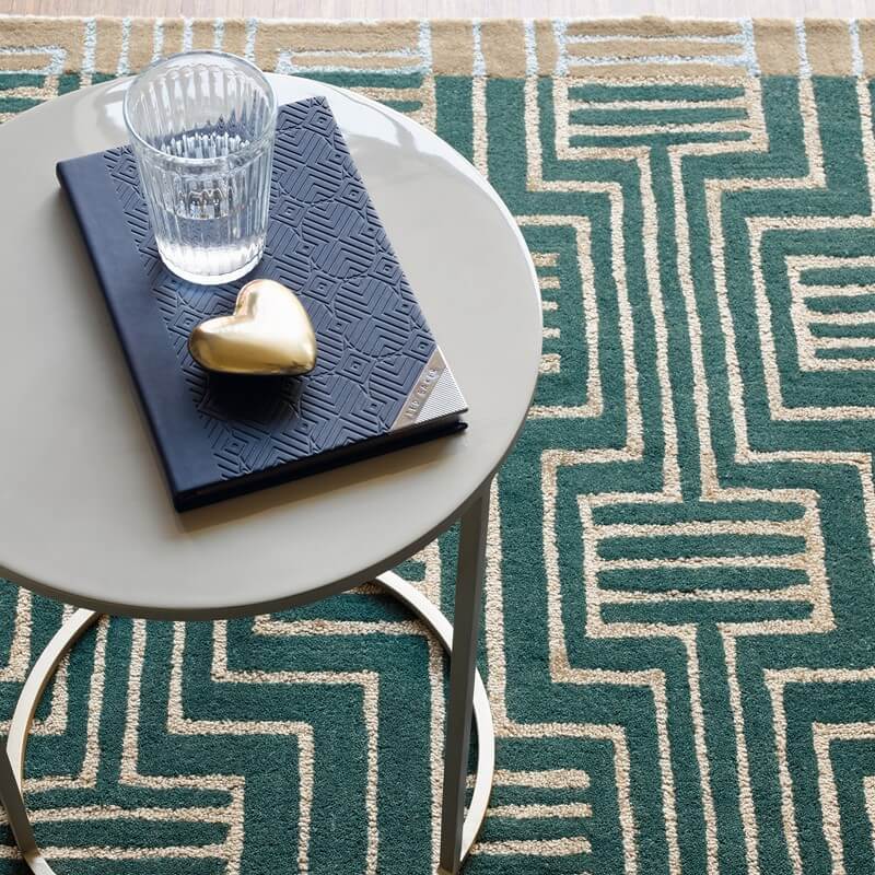 Kinmo groen tapijt | Maat: 200 × 280 cm