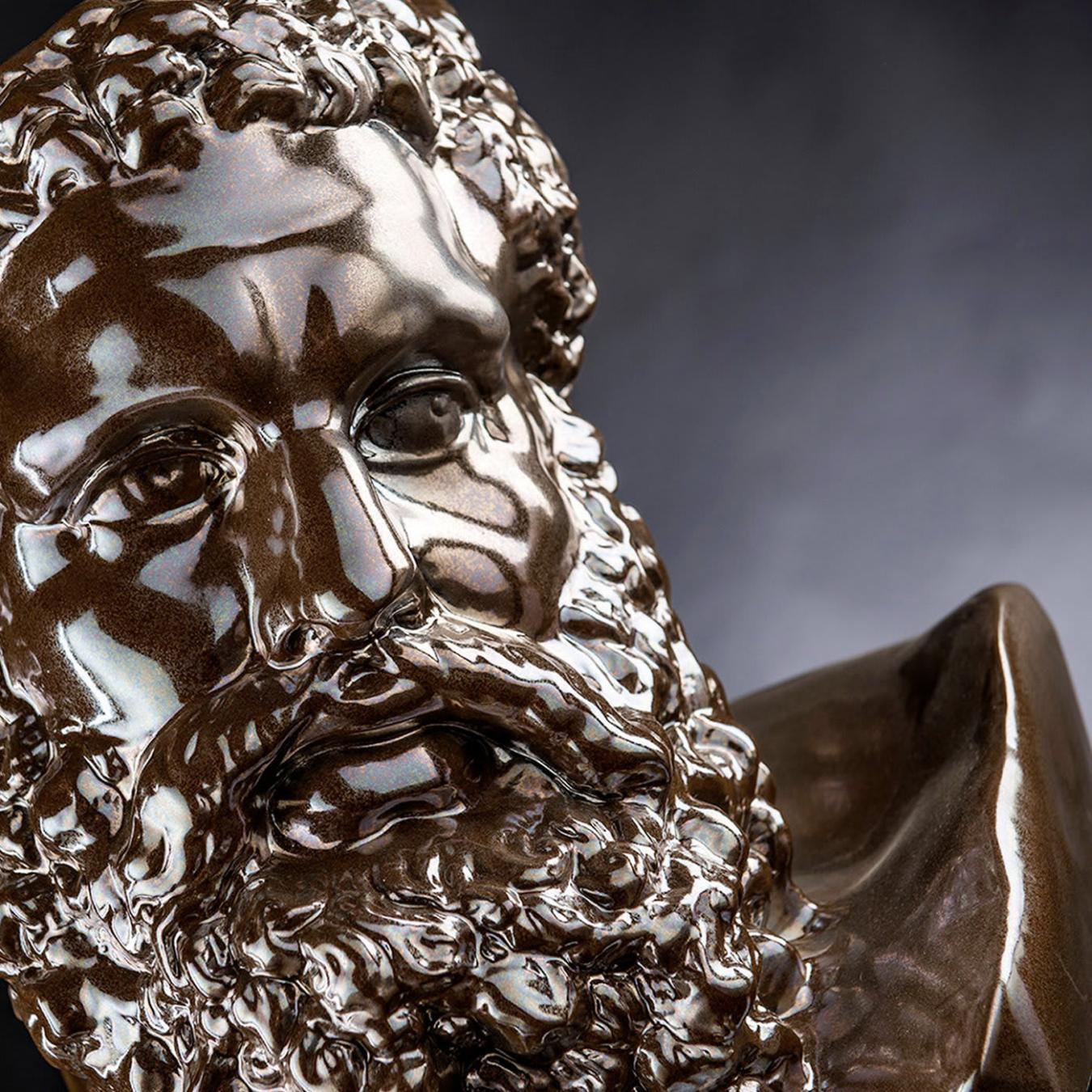 Hercules keramieken buste sculptuur