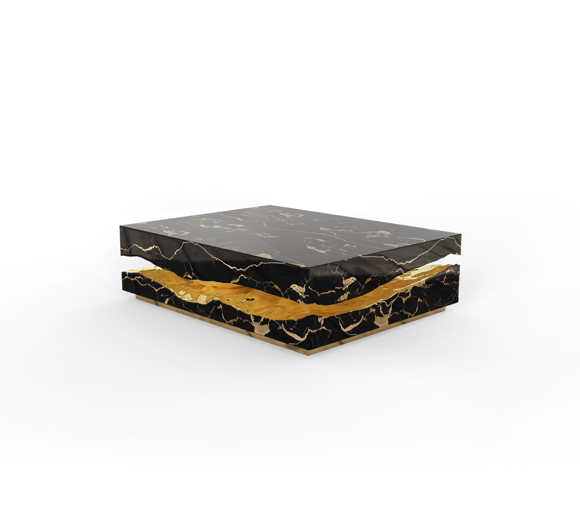 Boulder Portoro marmeren tafel