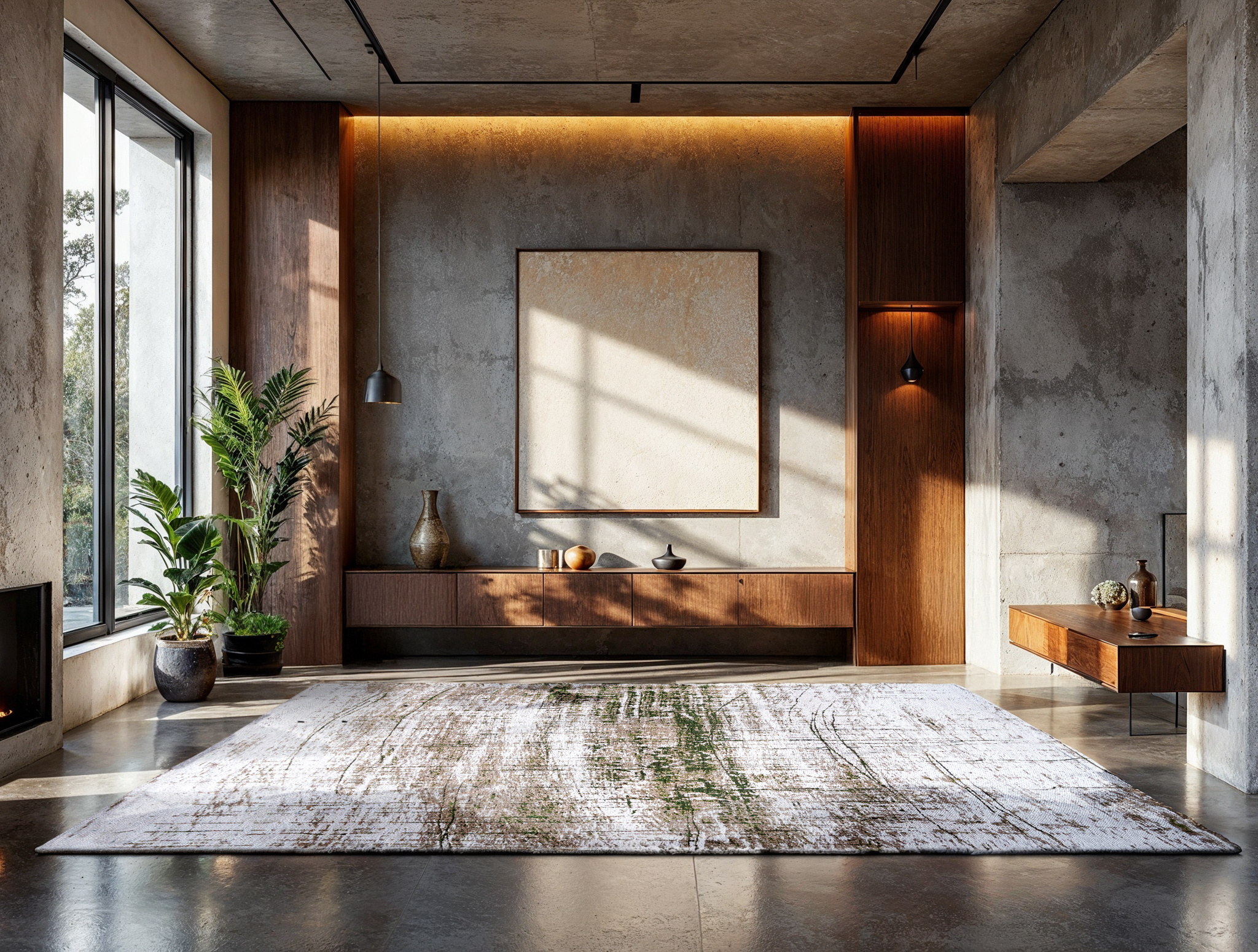 Central Green tapijt | Maat: 240 × 340 cm