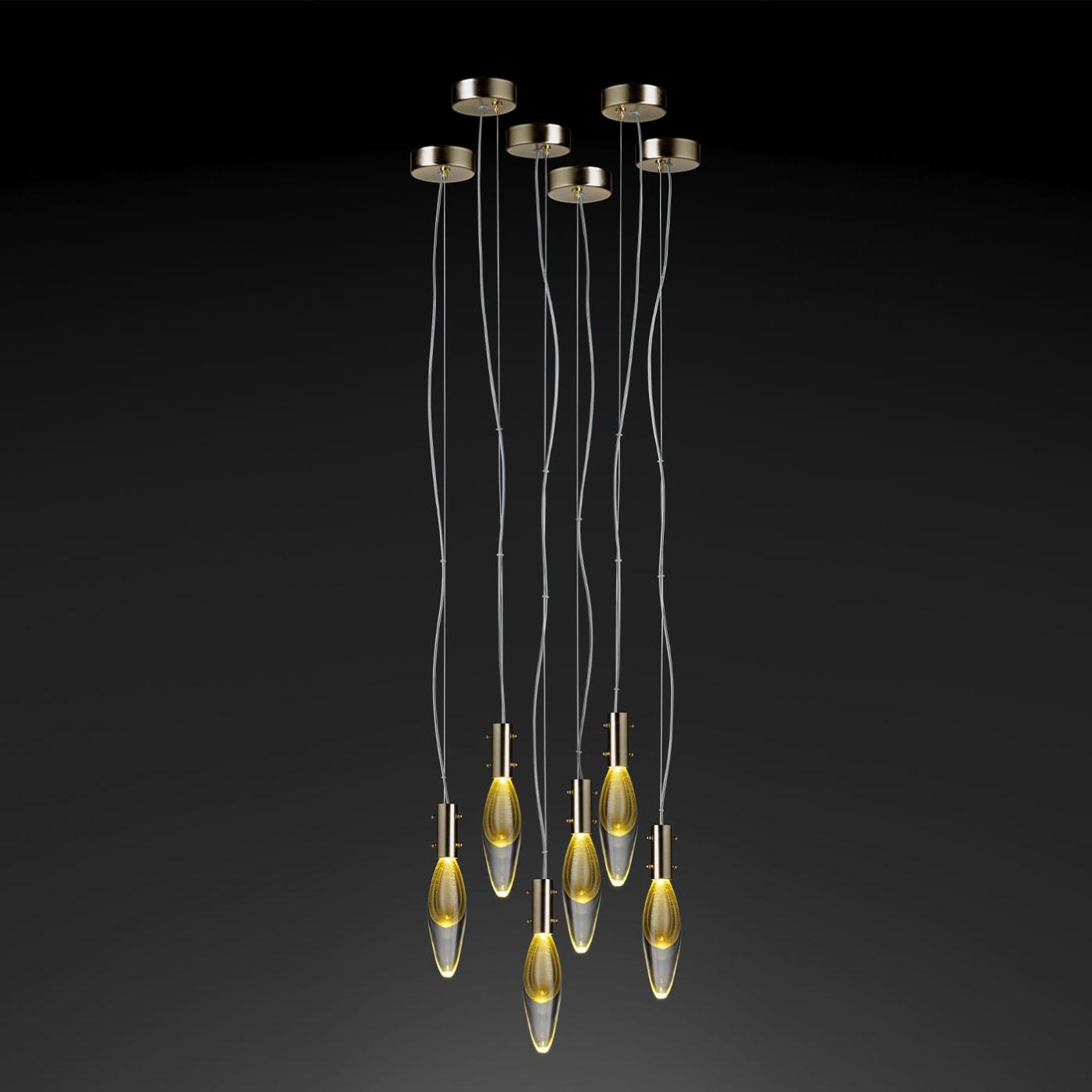 Murano Drops 6-Lichts Hanglamp